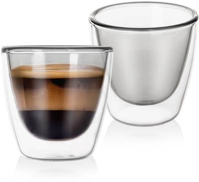 Orion Double Collectie - Thermische Glazen - 90 ml - Set van 2 - Zwart Borokrzemisch Glas