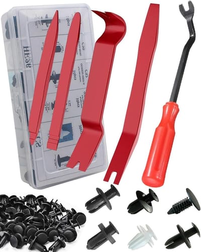 Auto Trim Verwijderaar - Kunststof Gereedschap Set - Auto Interieur Reparatie - Krasvrij Werken - 105 Stuks - Rood