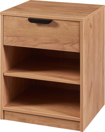 Nachtkast Varkaus 55x43x40 cm mdf eikenkleurig [en.casa]
