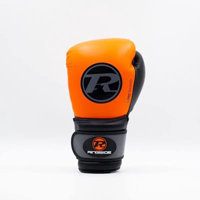 Bokshandschoenen Training - Sparringhandschoenen Gevechtshandschoenen - Bokstraining - Premium Leer - 10 oz - Oranje Grijs