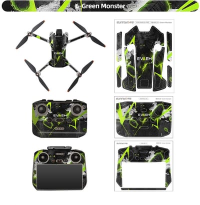 Stickers - Green Monster - voor DJI Mini 4 Pro - RC 2