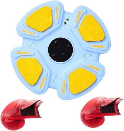 Boks Oefenmachine - Reactie Fitness - Thuis Trainen - Interactieve Lichtwand - 32x32x5 cm - Blauw