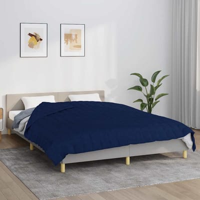 vidaXL - Verzwaringsdeken - 200x200 - cm - 9 - kg - stof - blauw