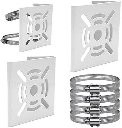 2 stuks Verticale Stanghouders voor CCTV-camera's - Universele Metalensupport met 4 Lussen
