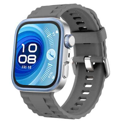 Strap-it Classic siliconen bandje met gespsluiting - geschikt voor Huawei Watch Fit 3 / Watch Fit 4 / Watch Fit 4 Pro / Watch Fit 5 / Watch Fit 5 Pro (donkergrijs)