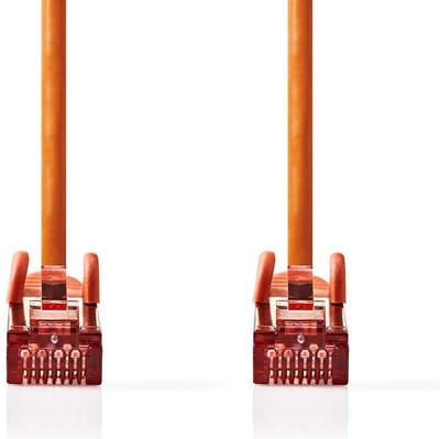 Nedis CAT6 Netwerkkabel - RJ45 Male - RJ45 Male - S/FTP - 5.00 m - Rond - LSZH - Oranje - Label