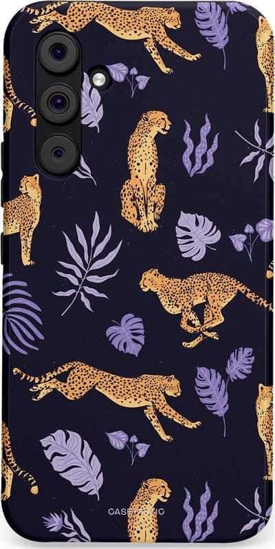 Casetastic Hoesje Geschikt voor Samsung A54 (5G) - Stijlvolle Beschermende Duo-layer Case - Cheetah charisma