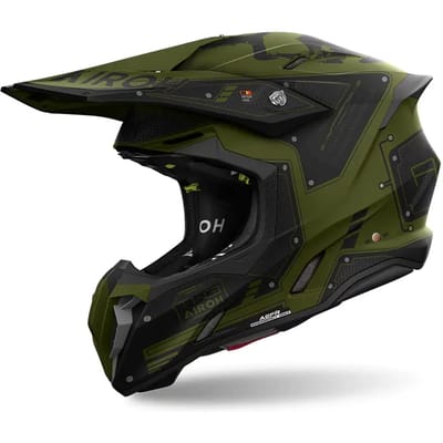 Airoh Twist 3 Military Zwart Groen Offroad Helm - Helm