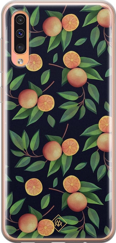 Casimoda® hoesje - Geschikt voor Samsung A50/A30s - Fruit / Sinaasappel - Backcover - Siliconen/TPU - Multi