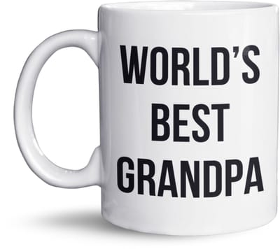 NietMokken.nl - Grappige Mok – World’s Best Grandpa – Mok Voor Opa – Leuk Als Cadeau – Koffiemok 325 ML – Originele Beker Voor Grootvader – Vaderdag Cadeau Opa – Cadeau Voor Opa Verjaardag – Keramische Mok Bedrukt – Opa Mok Humor
