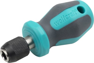 wolfcraft - Bit Schroevendraaier met bithouder - Multibit - Kort - 1239000