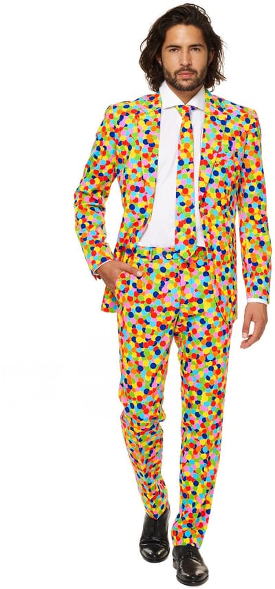 OppoSuits Confetteroni Confetti Pak - Carnaval Kostuum Voor Heren - Carnavalskleding - Gekleurd - Maat 60