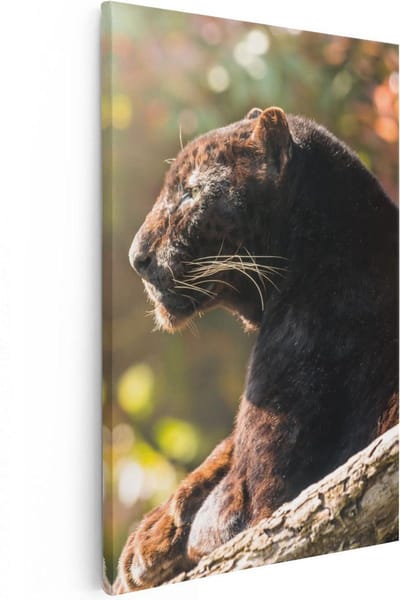 Artaza Canvas Schilderij Luipaard - 20x30 cm - Klein - Wanddecoratie Dierenkop - Muurdecoratie Jungle - Kamer Accessoires