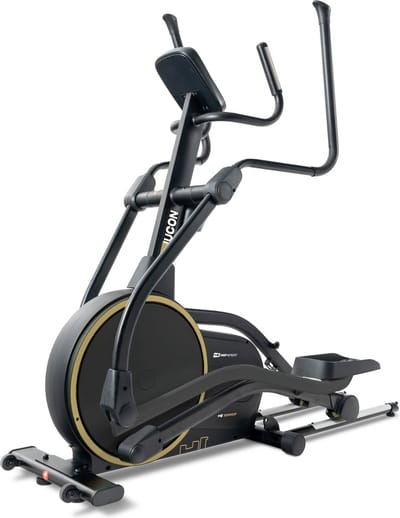 Hop-Sport Crosstrainer HS-250CF Jucon – Elektrisch-Magnetische Roeimachine met 24 kg Vliegwiel, App-Compatibel & Hartslagmeting (Goud)