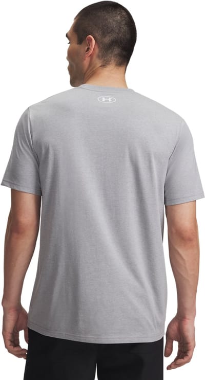 Under Armour UA SPORTSTYLE LOGO UPDATE SS-GRY Heren Sportshirt - Steel Light Heather - Wit