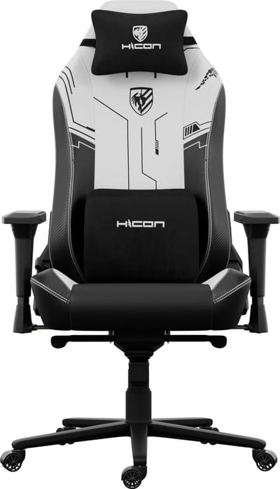 HICON® Gamestoel - Premium Luxe Gaming Stoel - Gaming Chair - 4D Armleuningen - Ergonomische Gamestoel Verstelbare - Apex Serie - EagleBlaze - Wit