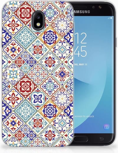 Samsung Galaxy J7 2017 | J7 Pro TPU Siliconen Hoesje Tiles Color