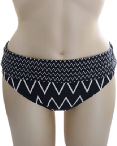 Anita - Rubina - bikini slip - zwart/wit met fantasie print - maat 40 / L
