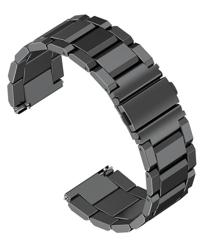 Dailygoods - Horlogeband 22 mm voor Mannen - Grijs-Blauw met Snelle Ontgrendeling