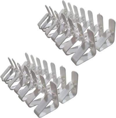 Nappenschijven Set - Tafelklemmen - Buiten Tafelen - Robuust Plastic - 28 Stuks - Wit