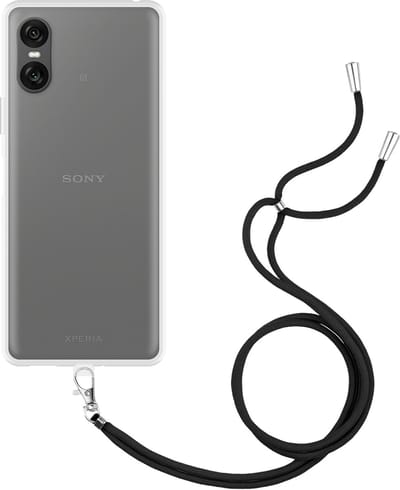 Cazy hoesje met koord geschikt voor Sony Xperia 10 VI Hoesje met Koord - Flexibele Case - Transparant