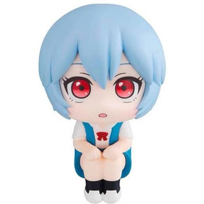 10cm anime evangelion ayanami king figuur souryuu asuka langley omhoog kijkend eva zittend model speelgoedpop actiefiguur pvc ornament gray