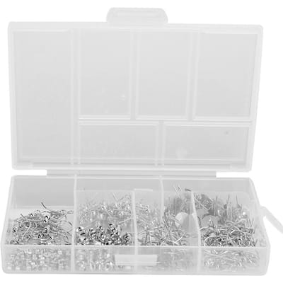 Kit de Fabrication de Boucles d'Oreilles Perle Ronde Puce d'Oreille Fils d'Oreille Crochets d'Oreille Ensemble de Composants de BijouterieBlanc K white