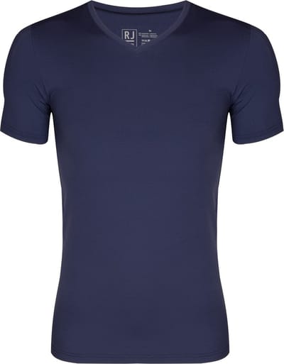 RJ Bodywear - Pure Color - Heren T-Shirt V-Hals - Donkerblauw - S
