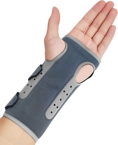 U Fit One 1 Stuk Beide Polsbrace - Beide Carpaal Tunnel Syndroom - Wrist Wraps - Polsbandage - Wrist support - RSI - Pols Ondersteuning & Versteviging - Polssteun - Polsbeschermer - Grijs