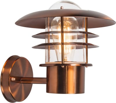 QAZQA prato - Moderne Wandlamp voor buiten - 1 lichts - D 265 mm - Koper - Buitenverlichting
