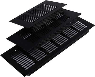 Ventilatierooster Vierkant - Luchtrooster Deksel - Ventilatie Kast - Aluminiumlegering - 100 x 700 mm - Zilverkleurig