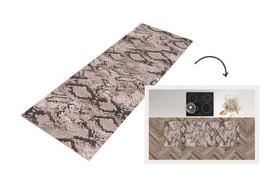 Keukenloper - Loper keuken - Dierenhuid - Slang - Schubben - Abstract - 150x50 cm - Keukenloper vinyl
