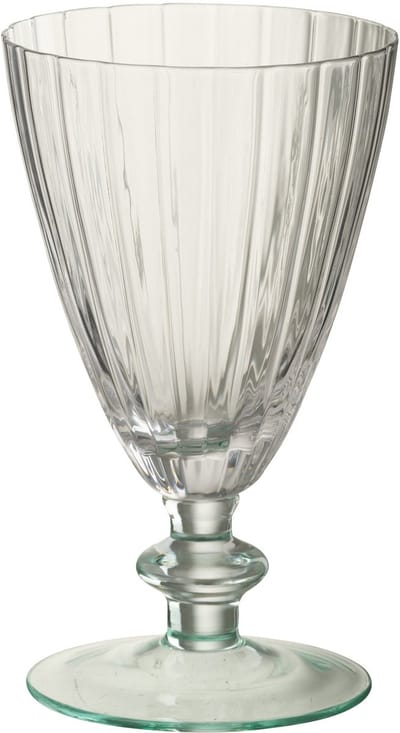 J-Line drinkglas Gestreept - glas - transparant/groen