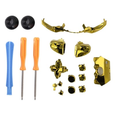 Dailygoody - Kleurrijke knoppen - Vervangende controller knoppen - Goud - Game accessoires - Optimaliseer jouw Xbox One controller - Geschikt voor Xbo...