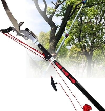 Telescopische Boomzaag - Hoge Snoeischaar - Takken Snoeien - Verstelbare Aluminium Steel - 54 m - 72 m - Grijs