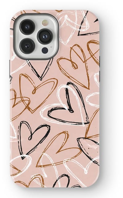 Tough Hoesje met Hartjes geschikt voor iPhone 13 Pro Max | Little Love Tough Case Geschikt voor Mag | Hartjes Print Backcover geschikt voor iPhone 13 Pro Max Artful Hearts