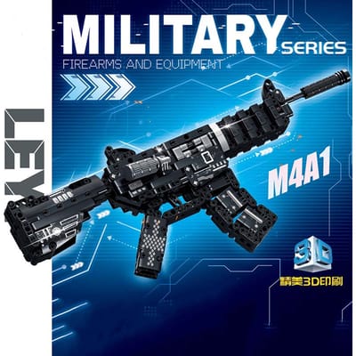 MP7 machinepistool bouwstenen kunnen kogels afvuren assemblage pistool puzzel model jongen militair wapen liefhebber cadeau 98k speelgoed