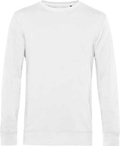 Organic Inspire Crew Neck Sweater B&C Collectie Wit maat XL