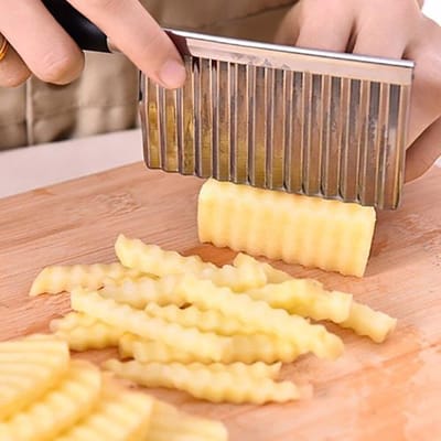 Frietsnijder - Komkommersnijder - chips golfsnijder - Roestvrijstalen