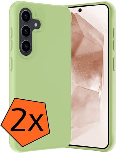 Hoes - 2 Stuks - Geschikt voor Samsung Galaxy A56 - Sterk & Shockproof - Case Siliconen - Back Cover - Telefoon Hoes - Groen