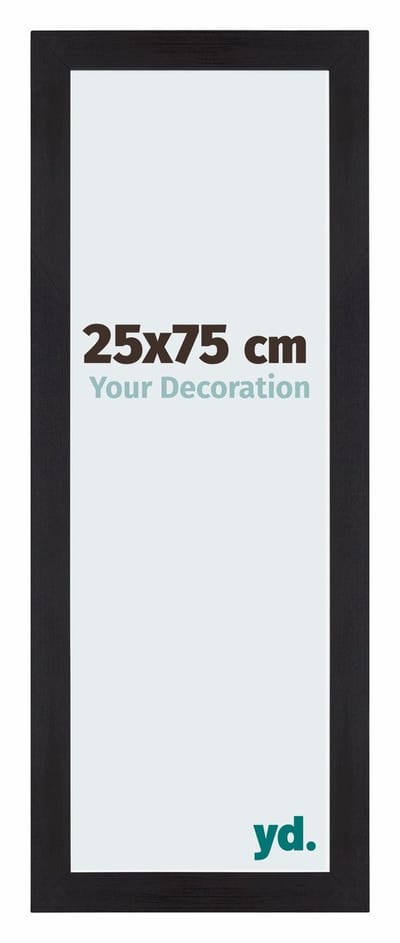 Your Decoration - Fotolijst 25x75 cm - MDF - Zwart Houtnerf - Mura