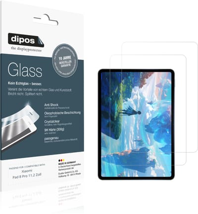 dipos – 2x Pantserfolie geschikt voor Xiaomi Pad 8 Pro 11.2 Zoll | 9H Screenprotector