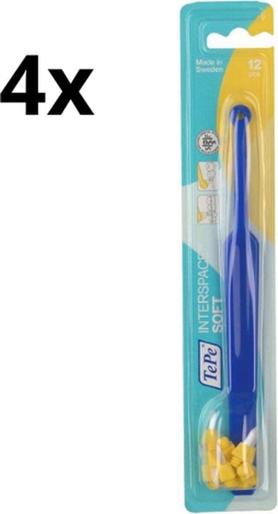 4x TePe Tandenborstel Interspace Soft (inclusief 12 tips)