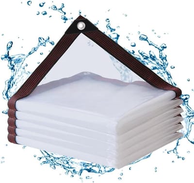 Transparant Zeildoek - Waterdicht Doek - Buiten Beschermen - Met Oogjes - 2x3.5m - Transparant