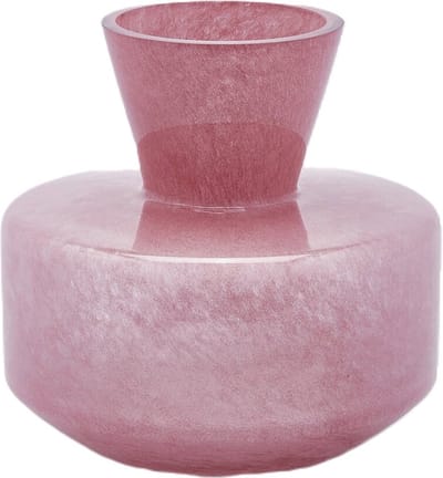 EDG Bloemenvaas Glas Roze D21 cm H 20 cm Opening 11 cm