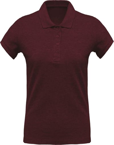 Kariban Dames/dames Organic Pique Polo Shirt (Wijn Heide)