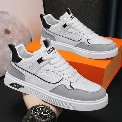 Herenschoenen Comfortabele Casual Sneakers met Zachte Zool Slijtvaste Antislipschoenen voor Heren Lichtgewicht Vulkaniseerschoen tênis 39 gray
