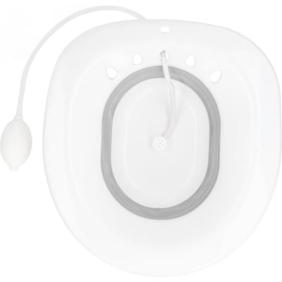Bain de siège lavable pour toilettes avec jet d'eau Soins post-partum Apaise les hémorroïdes Bain de siège pliable