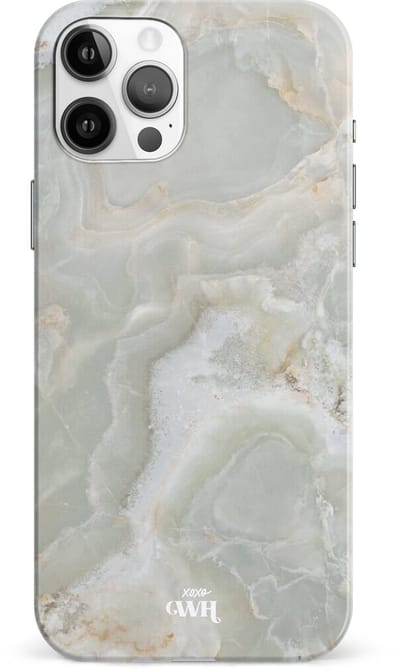 xoxo Wildhearts Marble Green Illusion - Single Layer - Hoesje geschikt voor iPhone 11 Pro - Marmer hoesje shockproof groen - Hard Case geschikt voor iPhone 11 Pro - Groen