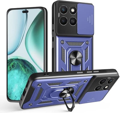 Hoesje geschikt voor HONOR X8c - Techsuit Camshield Back Cover - Blauw